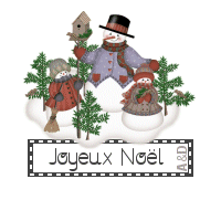 gif joyeux Noël bonhomme de neige